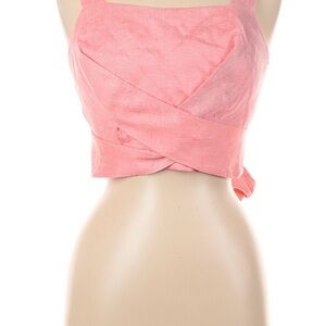 BCBGMaxAzria Pink Wrap Crop Top